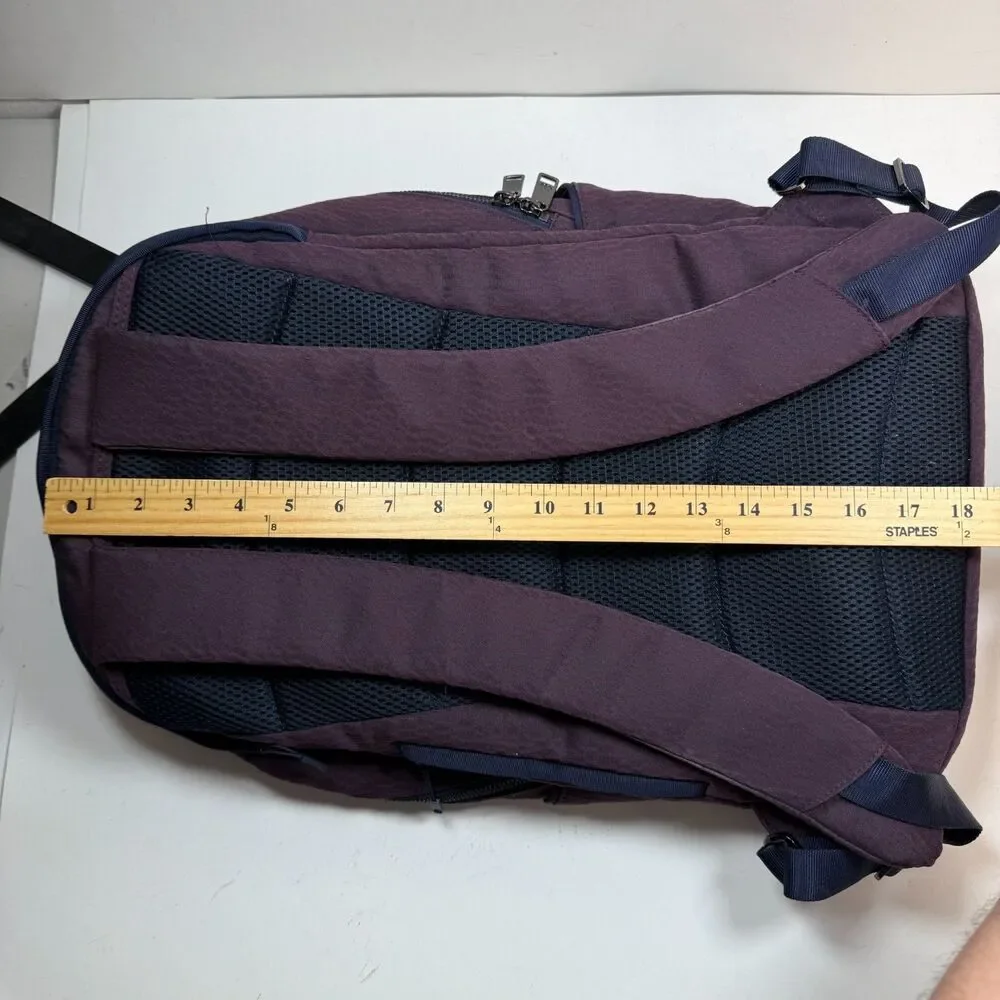 Lululemon Out Of Range Backpack 20L Purple Navy Trim Travel Laptop Commuter Gym